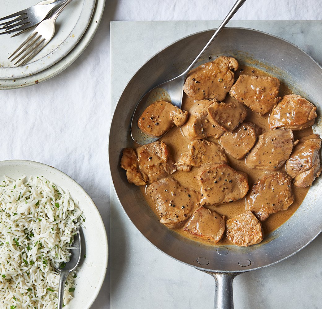 Pork Tenderloin with a Creamy Balsamic Sauce